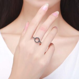 Hip Hop Ring Black Cz 925 Jewellery 925 Sterling Silver Ring