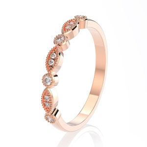 925 Sterling silver 9 carat 18k plated rose gold cz solitaire eternity diamond rings
