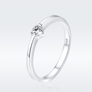 Ladies Ring 925 Sterling Silver Luxury Jewelry Diamond Ring Heart Shaped 5A cz Zircon Ring For Engagement