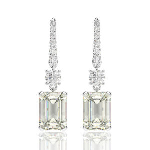 Personalised sterling silver gold filled stud dangle drop diamond earring
