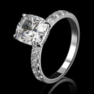 S925 sterling silver 18k gold filled Inlay diamond wedding ring